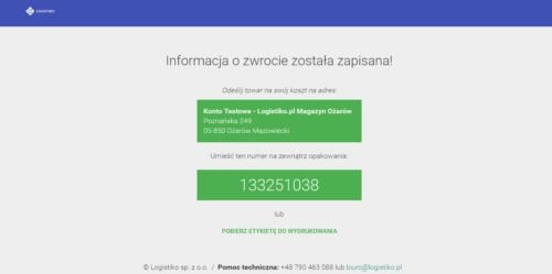 Oznaczenia zwrotu